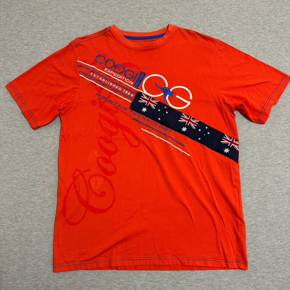 COOGI Other - COOGI Expedition Australia Flag Graphic T-Shirt Short Sleeve Orange Mens Size XL